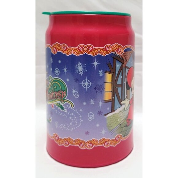 VTG 1999 Tokyo Disneyland Christmas Fantasy Mickey Minnie Mug Lid Blue Handle - Picture 4 of 8